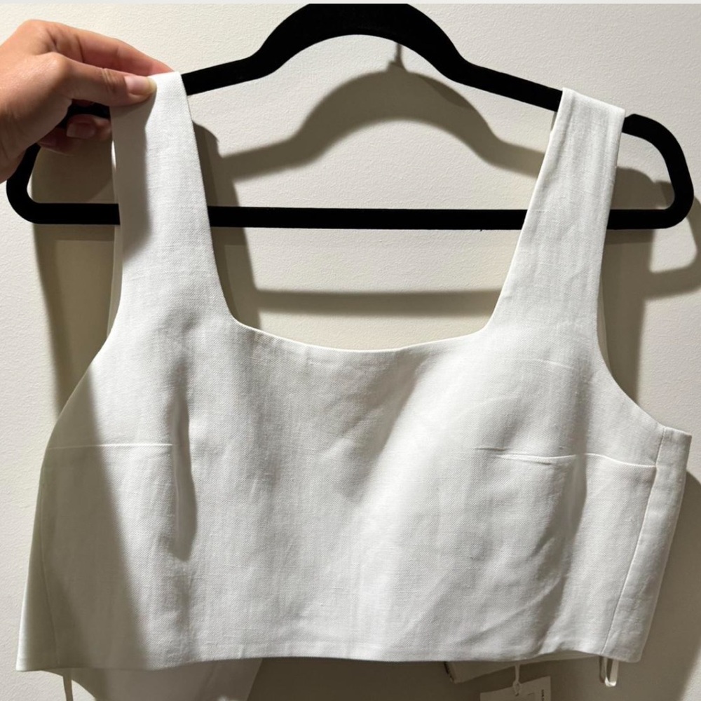 COS LIKE NEW Cassia Linen Crop Top